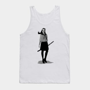 Highschool Kunoichi (Black and White) Tank Top